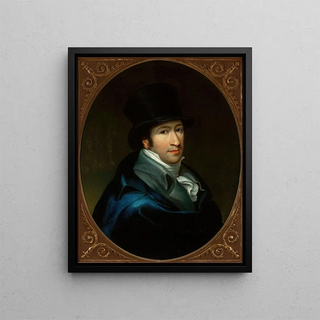 Portrait of Wiktor Ossoliski - Alojzy Reichan — framed artwork on a wall