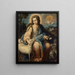 The Virgin as a shepherdess - Alonso Miguel de Tovar — framed artwork on a wall