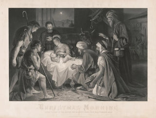 Christmas Morning Painting - Alonzo Chappel — artwork view