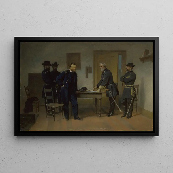 Lee's retreat to Grant at Appomattox - Alonzo Chappel — framed artwork on a wall