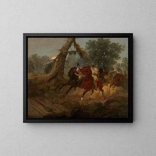 The charge of General Marion's men - Alonzo Chappel — framed artwork on a wall