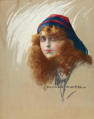 Woman with flowing hair - Alonzo Myron Kimball — artwork view