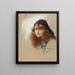 Woman with flowing hair - Alonzo Myron Kimball — framed artwork on a wall
