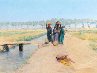 Motif de fellahins sur la route de Gizeh près du Caire - Alphons Leopold Mielich — artwork view