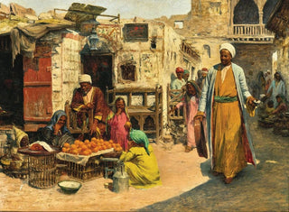 In the old district of Mostich in Bulah, Cairo - Alphons Leopold Mielich — artwork view