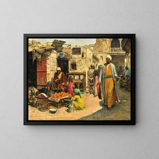 In the old district of Mostich in Bulah, Cairo - Alphons Leopold Mielich — framed artwork on a wall