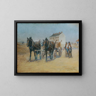 In the career of Hernals - Alphons Leopold Mielich — framed artwork on a wall
