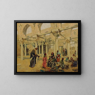School at Benassa - Alphons Leopold Mielich — framed artwork on a wall