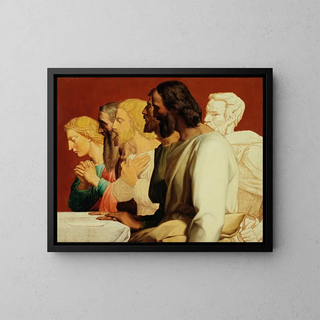 the Group of Apostles at the Last Supper turned to the left - Alphonse-Henri Perin — framed artwork on a wall