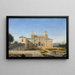 View of the Gardens of Villa Medici in Rome - Alphonse-Henri Perin — framed artwork on a wall