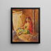 Ouled Naïl with red veil - Alphonse Birck — framed artwork on a wall