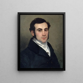 Portrait of an Unknown Person Presumed by Alexandre Auguste Ledru-Rollin - Alphonse Lavaudan — framed artwork on a wall