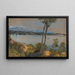Mountains View Beyond a Lake - Alphonse Legros — framed artwork on a wall