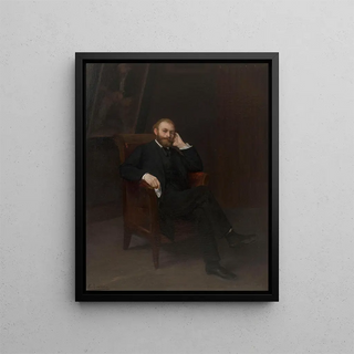 Portrait of Édouard Manet - Alphonse Legros — framed artwork on a wall