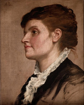 Portrait painting of a woman - Alphonse Legros — artwork view
