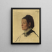 Portrait of a Woman - Alphonse Legros — framed artwork on a wall