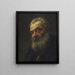Portrait of an Old Man - Alphonse Legros — framed artwork on a wall