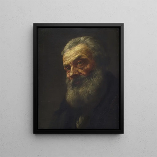 Portrait of an Old Man - Alphonse Legros — framed artwork on a wall