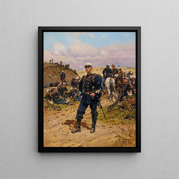 Sergent - major de chasseurs à pied - Alphonse Marie de Neuville — framed artwork on a wall