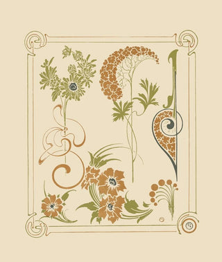 Abstract motif based on flowers and arabesques - Alphonse Mucha — artwork view