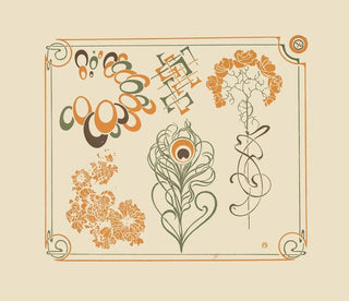 an abstract design based on flowers and curvilinear shapes - Alphonse Mucha — artwork view