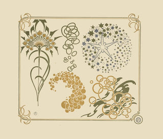 Abstract design based on stars, circles, and leaves - Alphonse Mucha — artwork view