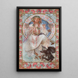 Reproduction of the painting Portrait of Joséphine Crane Bradley in Slavia - Alphonse Mucha