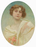 Portrait of a Young Woman in Folk Costume - Alphonse Mucha — artwork view
