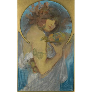 Study for a Fruit Poster - Alphonse Mucha — artwork view