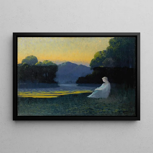 In the tranquility of the evening - Alphonse Osbert — framed artwork on a wall