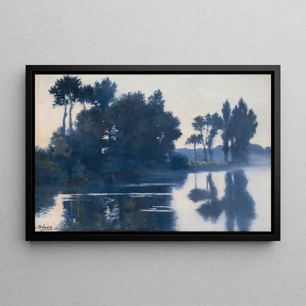 The Evening Tomb on the Oise - Alphonse Osbert — framed artwork on a wall