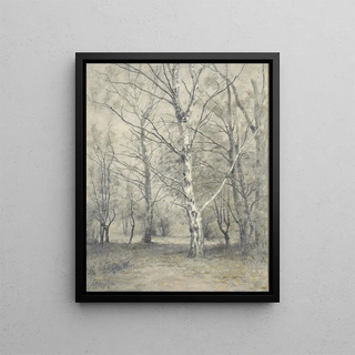 Birch Forest - Alphonse Stengelin — framed artwork on a wall