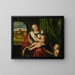 the Virgin and Child with the young Saint John the Baptist - Altobello Melone — framed artwork on a wall