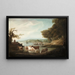 A peaceful resting place, vast and limitless scene with livestock - Alvan Fisher — framed artwork on a wall