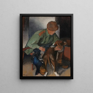 Alvar Cawn - Hunter with His Hound.webp