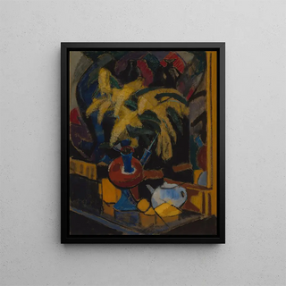 Mimosa Painting - Alvar Cawén — framed artwork on a wall