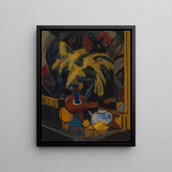 Mimosa Painting - Alvar Cawén — framed artwork on a wall