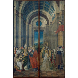 Marie Madeleine, Marthe, Lazare et Maximin venerated by the prince and princess of Provence and Marie Madeleine listening to the sermon of Christ - Alvise Donati — artwork view