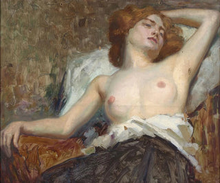 Woman with Nude Bust Reclining - Alys Prat — artwork view