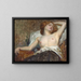 Woman with Nude Bust Reclining - Alys Prat — framed artwork on a wall