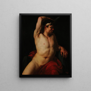The Gladiator - Amable-Louis-Claude Pagnest — framed artwork on a wall