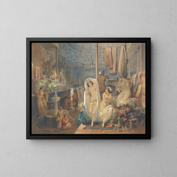 In the Hammam - Amadeo Preziosi — framed artwork on a wall