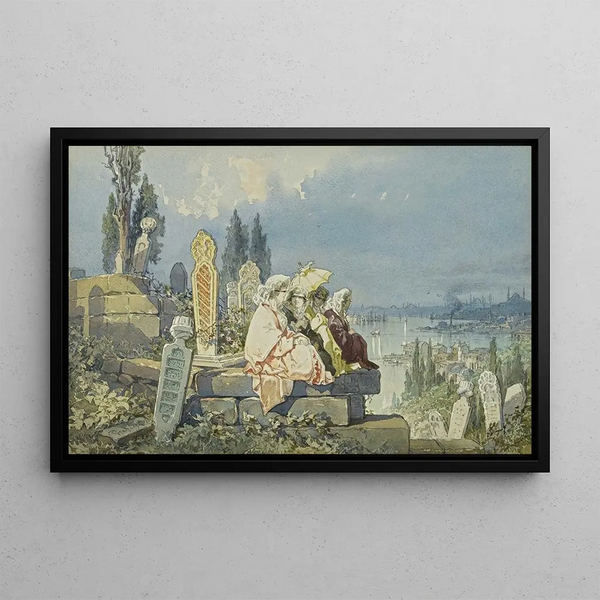 Dames italiennes à Eyp - Amadeo Preziosi — framed artwork on a wall