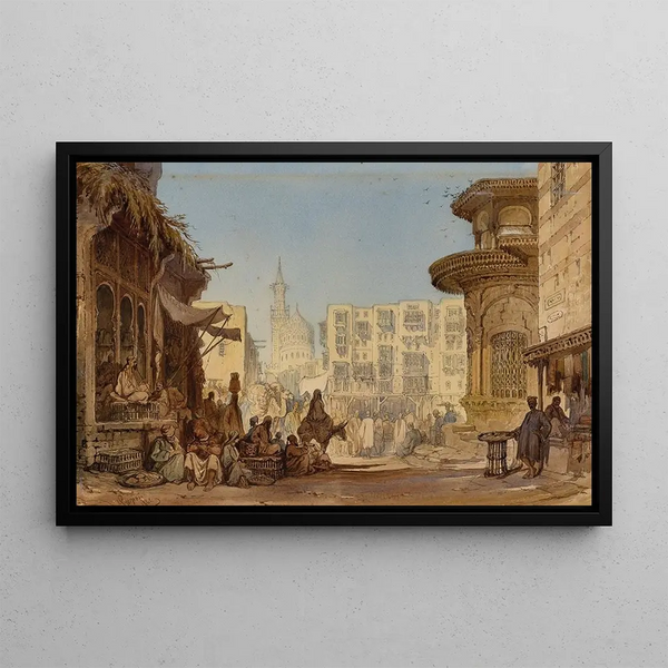 Cairo Market - Amadeo Preziosi — framed artwork on a wall