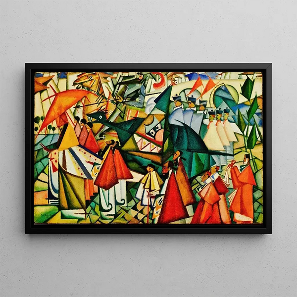 Procession of Corpus Christi - Amadeo de Souza-Cardoso — framed artwork on a wall