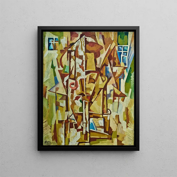 Smoker with a cigarette holder - Amadeo de Souza-Cardoso — framed artwork on a wall