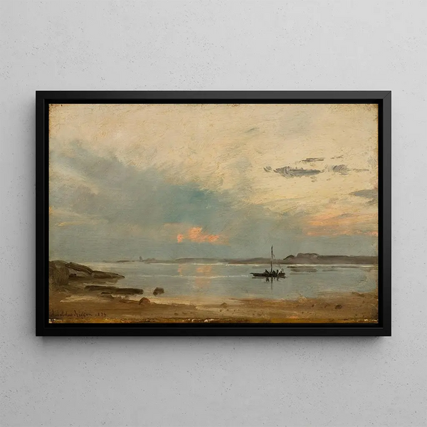 Evening Arisholmen - Amaldus Nielsen — framed artwork on a wall