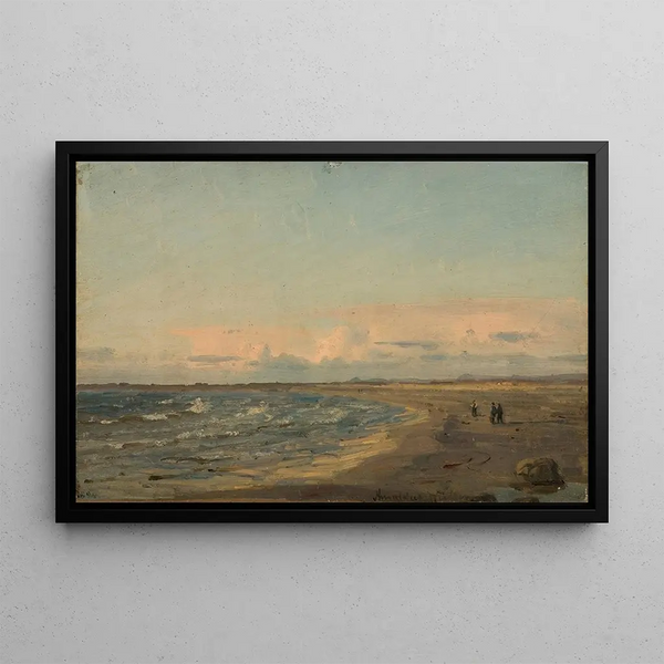 Evening at Jren - Amaldus Nielsen — framed artwork on a wall