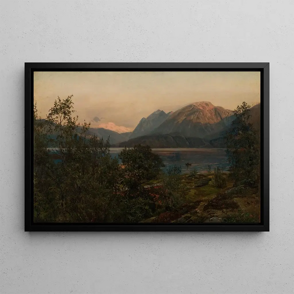 Evening - Amaldus Nielsen — framed artwork on a wall