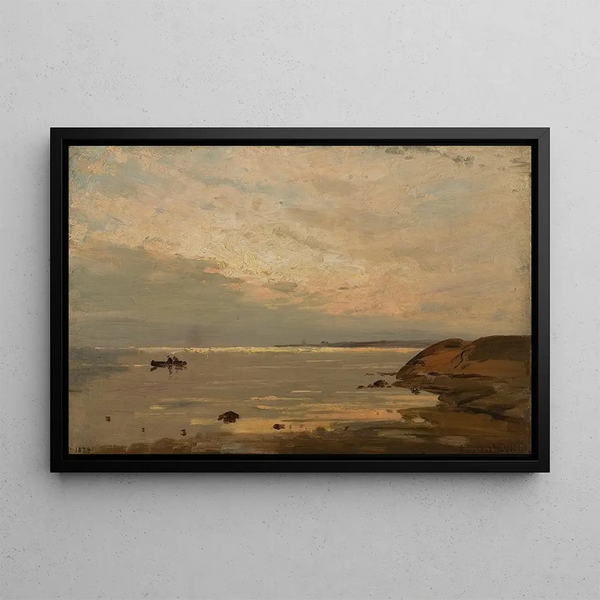 Evening at Hvaler - Amaldus Nielsen — framed artwork on a wall